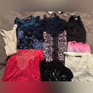 Bundle women’s sleeve less tanks or short sleeve tops